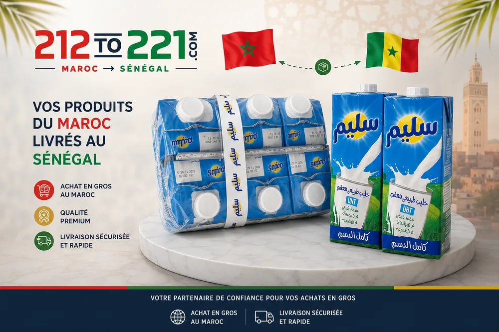 Livraison de lait Salim UHT à Dakar